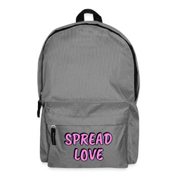 Liebe verbreiten — Pink - Rucksack - Mittelgrau - Vorne