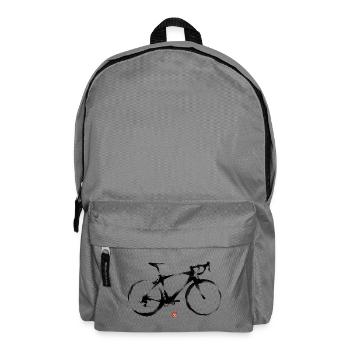 Rennrad minimalistische Tusche Illustration - Rucksack - Mittelgrau - Vorne