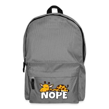 Lazy Giraffe Nope Not Today Lazy Africa - Backpack - elephant grey - Front