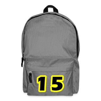 Symbole numérique 15 - Sac à dos - gris éléphant - Devant