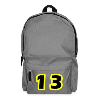 Symbole numérique 13 - Sac à dos - gris éléphant - Devant