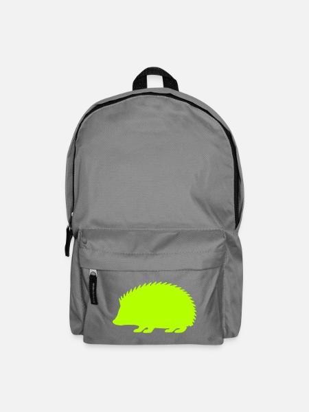 Neon Igel Silhouette - Rucksack - Mittelgrau