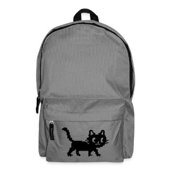 Mignon chat rétro Pixel Cat – Chat de jeu 8 bits - Sac à dos - gris éléphant - Devant