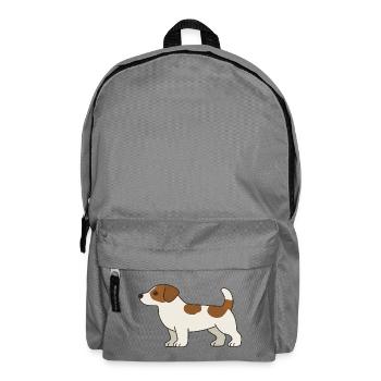 Beagle Cartoon Dog White Brown - Backpack - elephant grey - Front