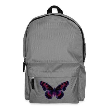 Holographic Neon Butterfly - Backpack - elephant grey - Front