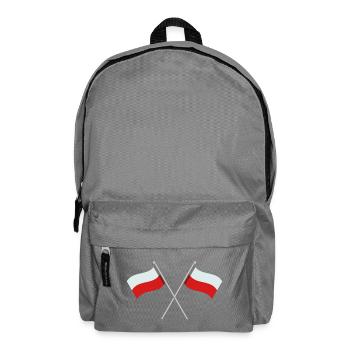 Polnische Flagge - Rucksack - Mittelgrau - Vorne