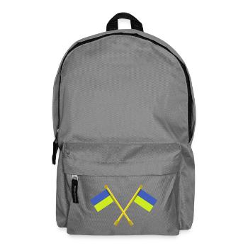 Ukrainische Flagge - Rucksack - Mittelgrau - Vorne
