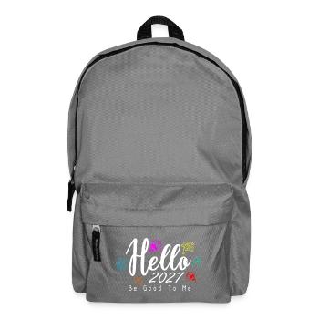 Hello 2027 Be Good To Me - Rucksack - Mittelgrau - Vorne