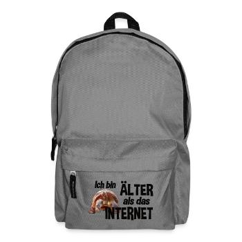 Ich bin älter als das Internet - Schildkröte - Rucksack - Mittelgrau - Vorne