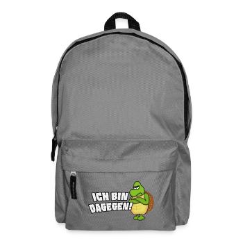 ich bin dagegen - Rucksack - Mittelgrau - Vorne