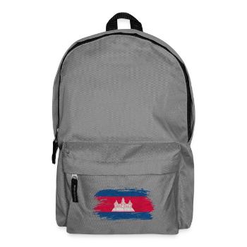 Kambodscha Vintage Flagge / Geschenk Angkor - Rucksack - Mittelgrau - Vorne