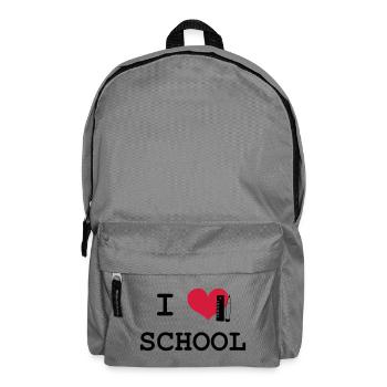 I Love School - Backpack - elephant grey - Front