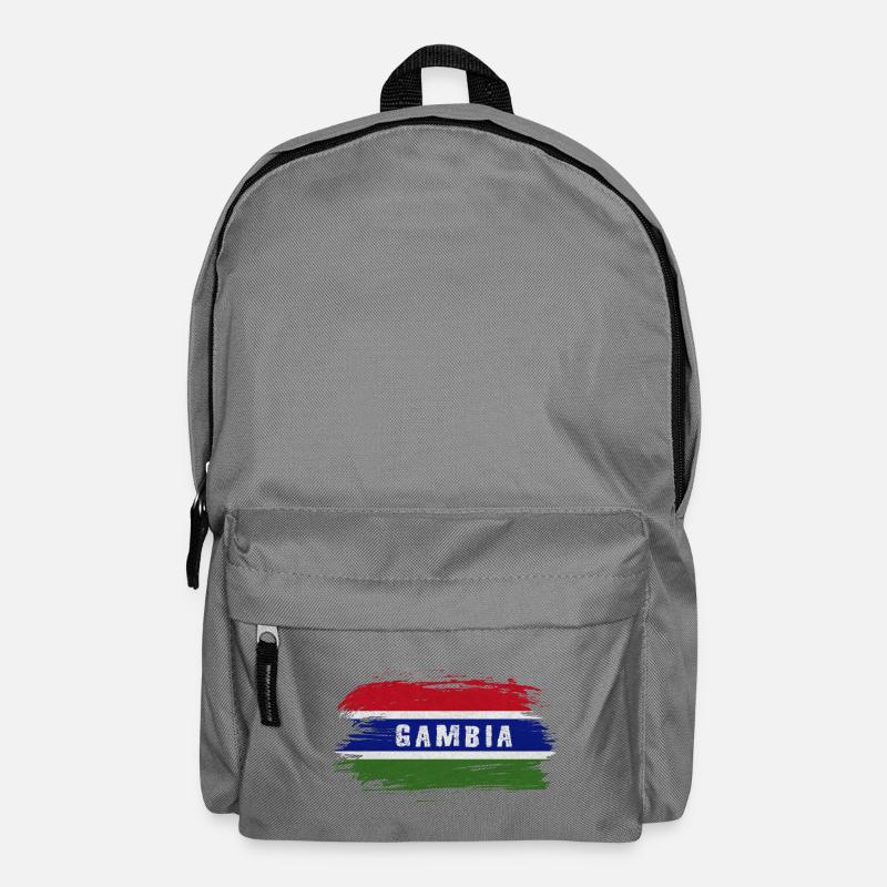Gambia Flagge / Geschenk Banjul Afrika - Rucksack - Mittelgrau
