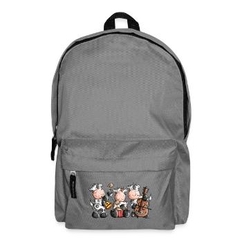 Die musikalische Kuhband - Rucksack - Mittelgrau - Vorne