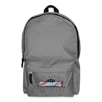 Snowboard mit Krone Snowboard King - Rucksack - Mittelgrau - Vorne