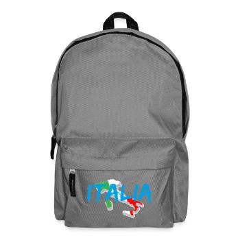 Italy blue tricolor boot - Backpack - elephant grey - Front