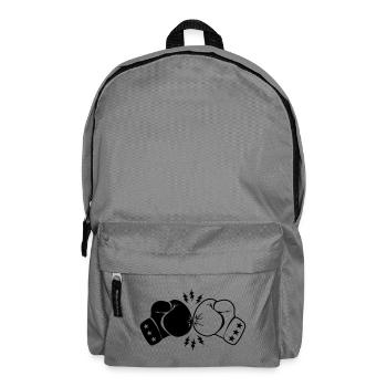 Boxing boxing gloves contact with lightning - Backpack - elephant grey - Front