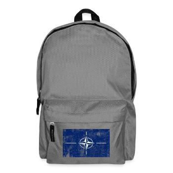 NATO Flag Flag Grunge Retro Vintage - Backpack - elephant grey - Front
