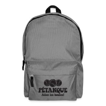 3 Boulekugeln für Bouler Boulekugel Petanque Boule - Rucksack - Mittelgrau - Vorne
