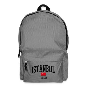 Istanbul Turkey Flag Motif Graphic - Backpack - elephant grey - Front