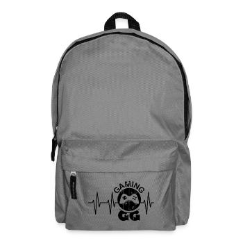 gamer icon icon gaming controller heartbeat gg - Backpack - elephant grey - Front