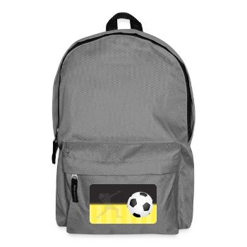Football - noir jaune - joueur de football - Sac à dos - gris éléphant - Devant