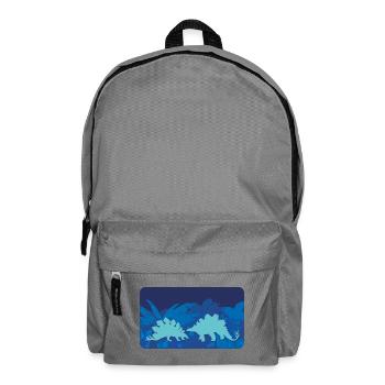 Dinos de la forêt vierge Stégosaure | Personnalisable - Sac à dos - gris éléphant - Devant