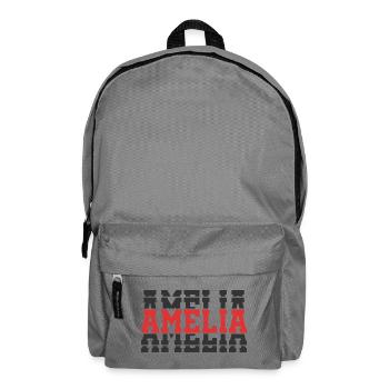 T-Shirt Amelia T-Shirt Geschenkidee gestapelter Text - Rucksack - Mittelgrau - Vorne