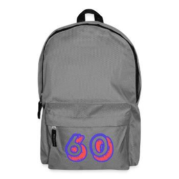 60. 60 YEARS. 60th ANNIVERSARY. 60TH BIRTHDAY. - Backpack - elephant grey - Front