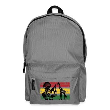 African giraffes in the panorama - Backpack - elephant grey - Front