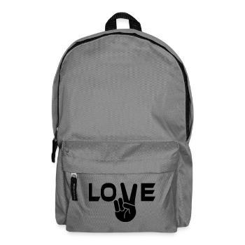 Liebe Victory Zeichen Hand - Rucksack - Mittelgrau - Vorne