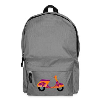 Roller Palmen Italien Urlaub Sommer Mofa Fun Fan - Rucksack - Mittelgrau - Vorne