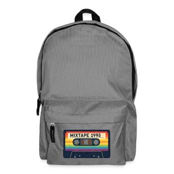 Mixtape 1995 Cassette Rétro Rainbow Vibes Musique - Sac à dos - gris éléphant - Devant