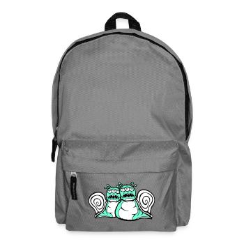 2 snails alien monster Halloween extraterrestrials - Backpack - elephant grey - Front