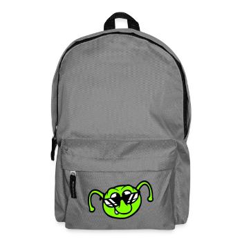 Caterpillar Sunglasses Cool Smile Cheeky Fun Comic - Backpack - elephant grey - Front