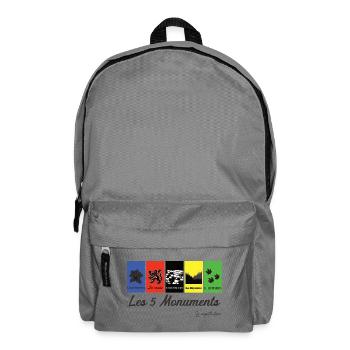 The 5 cycling monuments - Backpack - elephant grey - Front