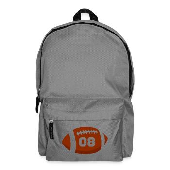 Nummer 8 Rugby - Rugby zum 8. Jubiläum - Rucksack - Mittelgrau - Vorne