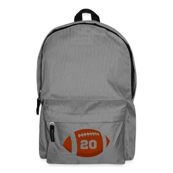 Rugby Nummer 20 - 20. Rugby-Jubiläum - Rucksack - Mittelgrau - Vorne