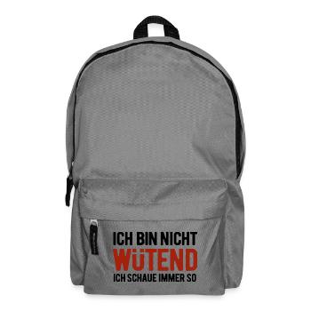 I'm not angry - I always look like this - Backpack - elephant grey - Front