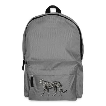 Motif léopard noir et blanc - Sac à dos - gris éléphant - Devant