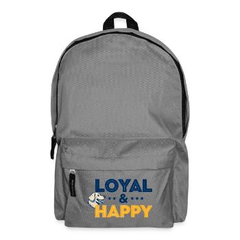 Loyal & Happy Dog Logo - Backpack - elephant grey - Front