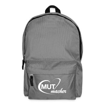 Mutmacher_Logo_weiss - Rucksack - Mittelgrau - Vorne