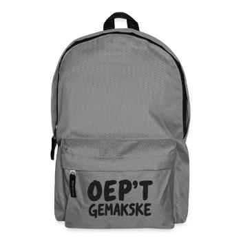 OEP’T GEMAKSKE. Chemises en dialecte anvers - Sac à dos - gris éléphant - Devant