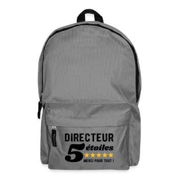 Cadeau Directeur 5 Étoiles - Merci pour tout ! - Sac à dos - gris éléphant - Devant