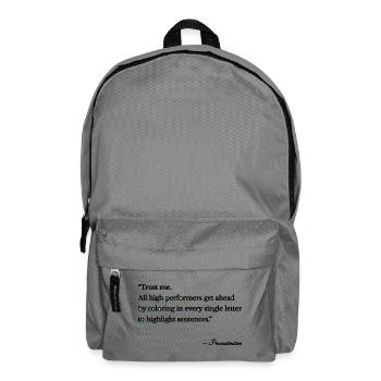 Procrastination - Rucksack - Mittelgrau - Vorne