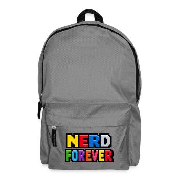 Nerd Forever – Pixel Art Retro Gaming - Rucksack - Mittelgrau - Vorne