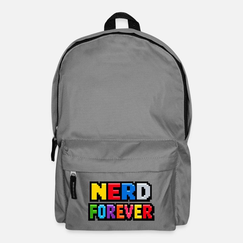 Nerd Forever – Pixel Art Retro Gaming - Backpack - elephant grey