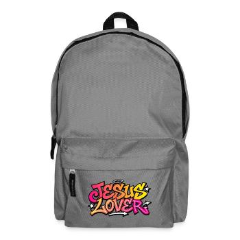 Graphisme néon Jesus Lover - Sac à dos - gris éléphant - Devant