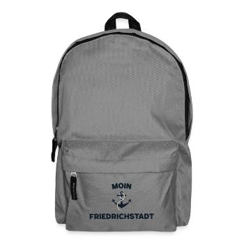 Moin Friedrichstadt – Maritimes Anker Design - Rucksack - Mittelgrau - Vorne