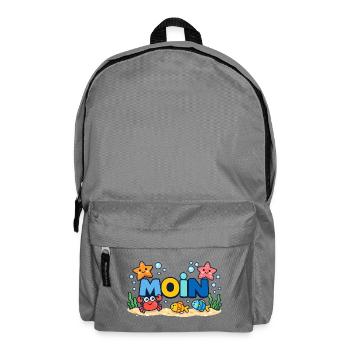 MOIN Möwe Leuchtturm Maritim Bunt - Rucksack - Mittelgrau - Vorne
